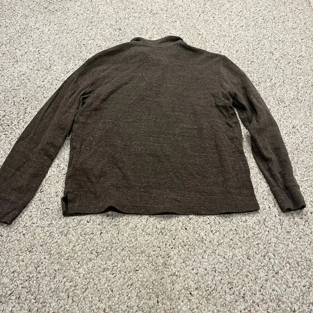 Polo Ralph Lauren Estate Rib 1/4 Zip Sweater M Brown Preppy Classic Casual